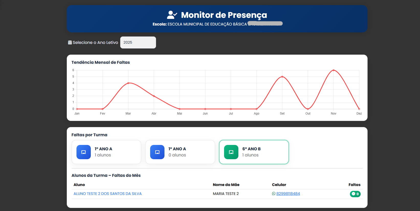 Monitor de Presença